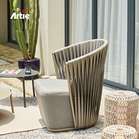 Artie Meubles de porte extérieure de haute qualité Chaise longue en rotin Meubles de balcon modernes Chaises d'extérieur Meubles de patio en rotin PE