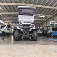 Voiturette de golf électrique surélevée 4 places avec batterie au lithium 48/60V, configuration personnalisée pour clubs, communautés et sites touristiques