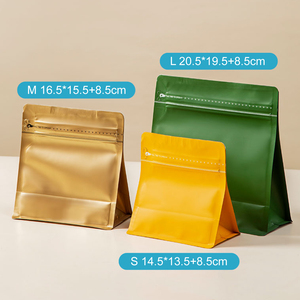 Sachet d'emballage pour thé, sac refermable, forme octogonale, capacité d'un jin avec feuille d'aluminium, pour grains de café et thé Pu'er - Product Image 2