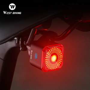 <span class=keywords><strong>WEST</strong></span> BIKING-Feu Arrière Intelligent de Vélo à Induction Vibration, Affichage Numérique - Product Image 1