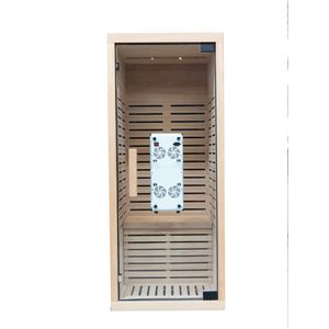 Sauna de Infrarrojos Lejanos de Grado Comercial con Terapia de Luz Roja Opcional, OEM ODM, Calefacción Eléctrica de Madera Maciza de Hemlock - Product Image 4