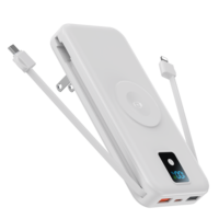 Chargeur portable Type-C 20W, chargeur rapide 18W, câble intégré, batterie externe haute capacité 10000mAh, blocs d'alimentation