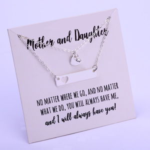 Collar de joyería con dos círculos entrelazados para el día de la madre, hija, abuela, madre, abuela - Product Image 1