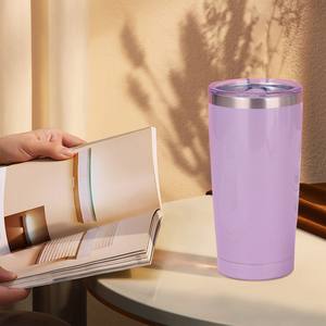 Gobelet isotherme de 20 oz avec couvercle, en acier inoxydable, à double paroi sous vide, tasse à café thermolaquée pour boissons froides et chaudes - Product Image 3