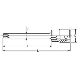 KOKEN - 3025-100R-T30 Douille Torx à queue ronde 3/8 ''-Prises à main EAN 4991644029969 3/8" - Product Image 2