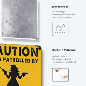 Lot de 2 plaques métalliques « Crazy Chicken Lady » – Décoration murale rétro et amusante pour poulailler, ferme et maison - Product Image 5
