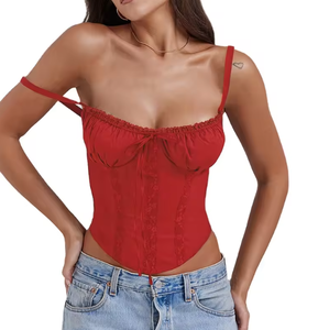 Soutien-gorge corset sexy en dentelle avec armatures et baleines pour femme, bustier respirant et ajusté, style diamant, dévoilant le nombril, pour un look de fille sexy. - Product Image 3