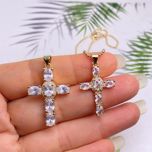 Trendy Grote Kruis Ketting Hanger Vergulde Cz Kruisbeeld Hanger Voor Sieraden Maken Levert Groothandel Bulk - Product Image 3