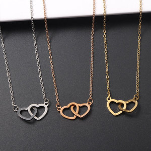 Waterproof Jewelry 316L Stainless Steel 14k 18k Gold Plated Heart Toggle Chain <b>Charm</b> Necklace for Women - Product Image 1
