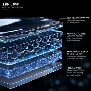 <span class=keywords><strong>Film</strong></span> de protection de peinture FYL PPF Covestro TPU 8,5 mil super hydrophobe, auto-réparateur avancé, <span class=keywords><strong>film</strong></span> de protection de carrosserie automobile, 5 ans - Product Image 4