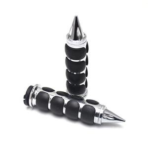 Empuñaduras de aleación de plata negra de 25mm personalizadas para motocicleta <span class=keywords><strong>Harley</strong></span> Davidson - Product Image 5