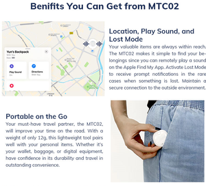 Mtc02 Find My - Localizador Bluetooth Compatible, Antipérdida, Inalámbrico, Portátil, para Llaves de Coche, Rastreador Inteligente Antipérdida - Product Image 5