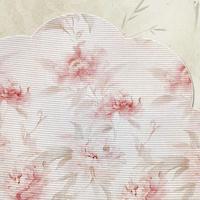 Kain Sutra Mulberry Grade 6A 100% Shui-Zhi Hangluo, Gaya Jacquard 5-Shuttle Luo, Pola Merah Merah Muda Mewah, Lebar 70cm