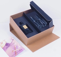 Boîte de bouteille de parfum de luxe imprimée sur mesure, boîte de parfum en papier Kraft