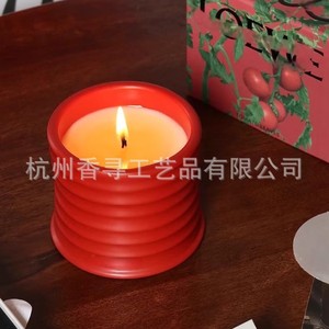 Scented Candle Cylinder <b>Soy</b> <b>Wax</b> 1 Wick Christmas Home Decoration Gift - Product Image 1