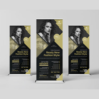 Support de bannière enroulable rétractable portable 80x200cm avec étui de transport, cadre en aluminium pour la publicité et les expositions