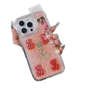 Funda de teléfono con purpurina epoxi y soporte para <span class=keywords><strong>HONOR</strong></span> X8C 400 lite <span class=keywords><strong>Magic</strong></span> 6 5G X7C 4G 300 5G - <span class=keywords><strong>Precio</strong></span> al por mayor - Product Image 1