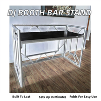 Cabina de DJ Portátil de Aluminio, Barra Plegable para Escenario, Soporte de Exhibición Modular con Capacidad de Carga de 300 kg