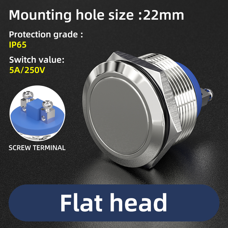 Tornillo de cabeza plana 22MM 5A/250V para terminal