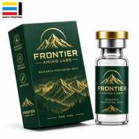 3ml 10ml Fläschchen-Verpackungsbox mit Eigenem Logo Mattschwarzer Papier-Faltkarton für Forschungslabor-Glasflaschen