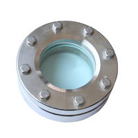 Vitre de niveau ronde DN200 à bride, sanitaire, en acier inoxydable SS304/SS316, monobloc, surface lisse, qualité alimentaire, norme 3A