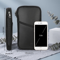 Portefeuille de voyage YIHUAXING avec fermeture éclair en polyester, personnalisable avec logo, pour passeport et documents importants