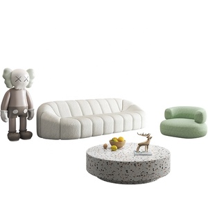 Diseño minimalista muebles de sala de estar precio barato personalizado cómodo tela blanca sin brazos moderno sofá seccional para el hogar - Product Image 6