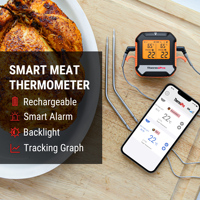 ThermoPro TP904 Thermomètre à viande numérique domestique Thermomètre à aliments pour barbecue avec 2 sondes pour la cuisson Thermomètre de cuisine numérique