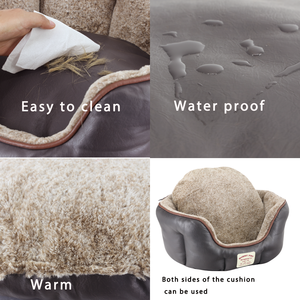 Lit ovale pour chien, lits pour chiens OEM disponibles, lit de luxe en <span class=keywords><strong>fausse</strong></span> <span class=keywords><strong>fourrure</strong></span> pour animaux de compagnie - Product Image 2