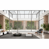 Fenêtre à battant en verre trempé sur mesure Mingjing-002 pour maison, cadre en aluminium