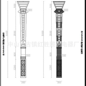 Lampes de jardin 4M 5M 6M, lampe LED pour aménagement paysager, corps en métal, haute efficacité lumineuse, éclairage extérieur - Product Image 4