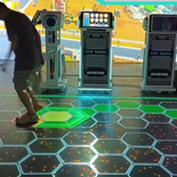 Jeu interactif de projecteur de plancher pour l'amusement d'intérieur équipement de publicité d'écran de projecteur de plancher de mur en hausse