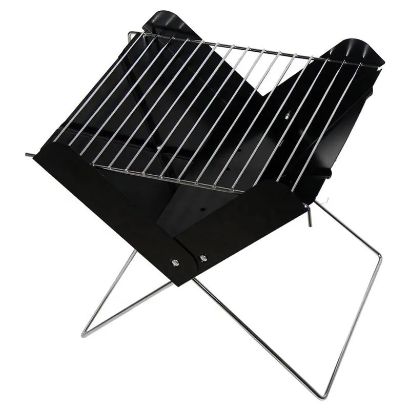 China Smokeless Foldable Barbecue Grill Commercial Camp Steel Folding Rotisserie Portable BBQ Grill Outdoor Charcoal BBQ Grills
