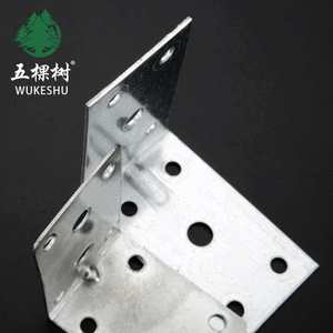 Équerre d'angle en acier galvanisé Wukeshu 3x5mm, accessoire de quincaillerie pour fixation d'angle droit - Product Image 1