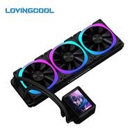 Refroidisseur d'eau pour CPU LOVINGCOOL à roulement fluide en cuivre et aluminium, LED RVB adressable, 28dBA, montage facile, refroidissement par turbine pour PC de jeu et DIY
