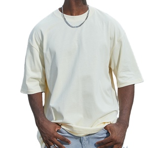 T-<span class=keywords><strong>Shirt</strong></span> in cotone 100% Sweetwear per uomo tinta unita con stampa riflettente personalizzata Oversize Sleeve Blank t-<span class=keywords><strong>Shirt</strong></span> - Product Image 1