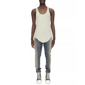 กางเกงยีนส์ทรงสกินนี่ใหม่สำหรับผู้ชาย แบบฟอกสีและแต่งลายวิสเกอร์ 5 กระเป๋า ทรงเข้ารูป - Product Image 2