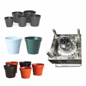 定制设计绿色制造PP花盆塑料注塑成型，适用于花园绿化 - Product Image 1