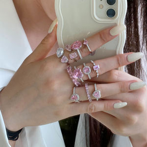 Vendita calda 5A 8A stroncato ghiaccio fuori ritagliato Zirconia <span class=keywords><strong>matrimonio</strong></span> <span class=keywords><strong>promessa</strong></span> sposa donne S925 argento anelli gioielli <span class=keywords><strong>di</strong></span> moda - Product Image 5