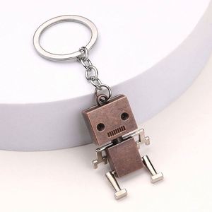 Porte-clés en métal robot dessin animé, créatif et mobile, petit cadeau, vente en gros - Product Image 2