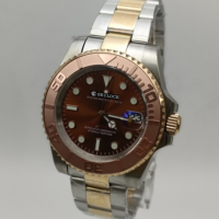 Reloj de Acero con Movimiento NH35 Vintage Personalizado SEILOCE, Reloj Mecánico Automático Completo a Prueba de Agua para Hombre