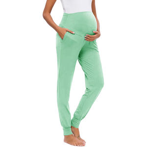 Pantalones de chándal de bolsillo inclinado sólido de maternidad de alta calidad, Pantalones de mujer, <span class=keywords><strong>ropa</strong></span> de maternidad, Joggers - Product Image 4
