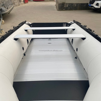 Bateau pneumatique populaire certifié CE européen 4m 5m avec sièges en aluminium et aluminium blanc