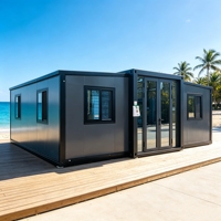 Maison conteneur extensible abordable de 20 pieds avec toit en pente pour location