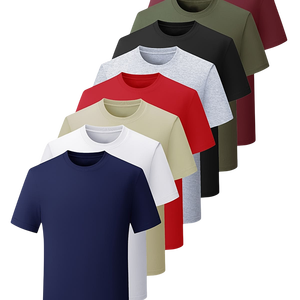 Fabricant de t-shirts pour hommes sur mesure, vente en gros, t-shirts décontractés en coton à manches courtes et col rond, fournisseur de vêtements OEM, conception de logo personnalisé - Product Image 6