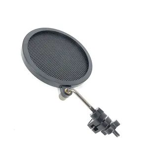 Professionele Microfoon Pop Filter Masker Shield Voor Andere Microfoon Dual Gelaagde Wind Pop Scherm Met Een Flexibele