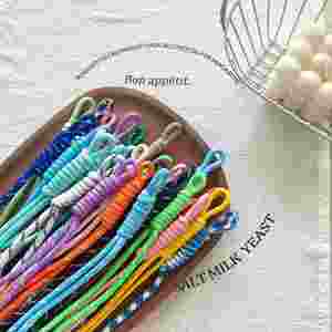 Wholesale Nylon Braided Rope Car <b>Key</b> <b>Chains</b> Charm Rope Braided Lanyard Keychain Diy Rope Keychain Accessories - Product Image 2