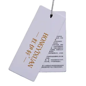 clothing tags with size hang tag wholesale blank white clothing tags