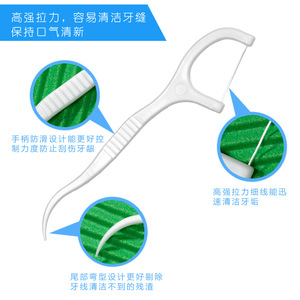 Fil dentaire à tige 50 pièces, fil rond ultra fin, cure-dents jetables pour soins bucco-dentaires, 7,8 cm, en plastique - Product Image 3