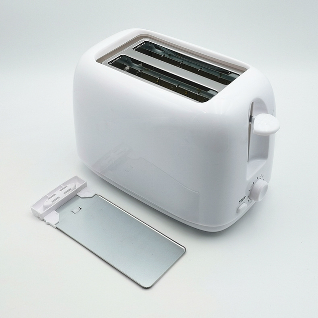 Smart Electric Mini Toaster Oven Retro 2-Slice Pop-up Design with Defrosting and Warming Functions for Sandwich Bread Toasting